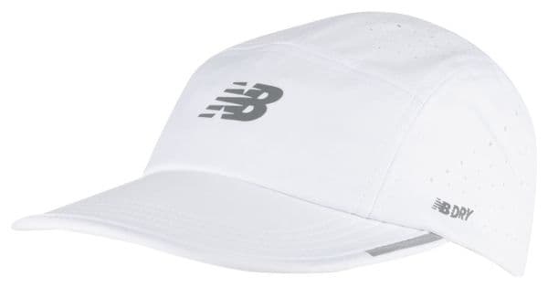 Gorra New Balance 5 Panel Pro Run Blanca