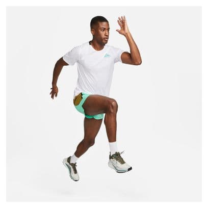 Nike Dri-Fit Trail Solar Chase Kurzarmtrikot Weiß Grün
