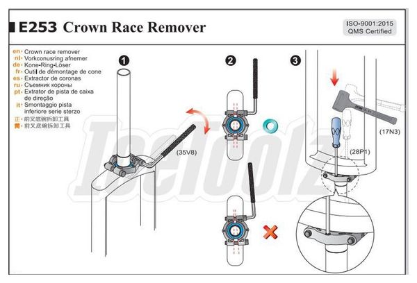 IceToolz E253 Crown Race Remover