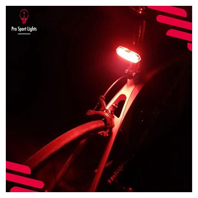 Kit d'éclairage LED pour vélo - rechargeable par USB - 300 et 120 lumens