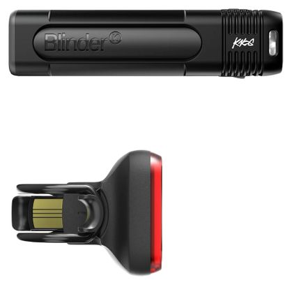 Set voor- en achterverlichting Knog Blinder Pro 1000 / Blinder Square Zwart