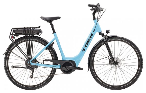 Produit Reconditionné -Vélo de Ville Électrique Trek Verve+ 2 Lowstep Bosch 400Wh Shimano Altus 9V Azure 2023