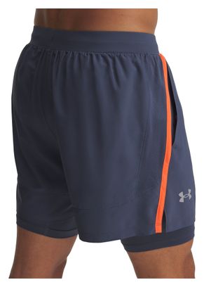 Under Armour Launch 5in Grey Men's 2-in-1 Shorts