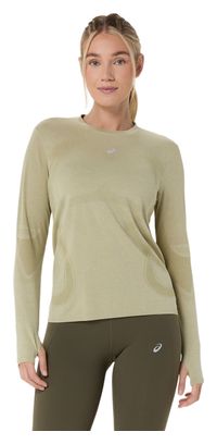 Asics Road Seamless Langarm-Shirt für Damen, khaki