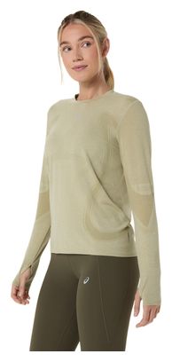 Asics Road Seamless Langarm-Shirt für Damen, khaki