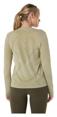 Asics Road Seamless Langarm-Shirt für Damen, khaki