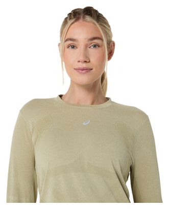 Asics Road Seamless Langarm-Shirt für Damen, khaki