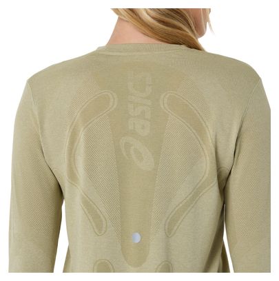 Asics Road Seamless Langarm-Shirt für Damen, khaki