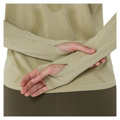 Asics Road Seamless Langarm-Shirt für Damen, khaki