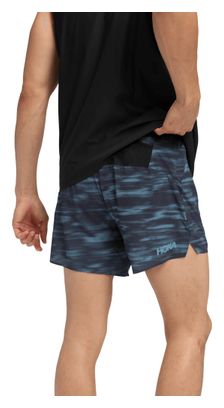 Pantaloncini slip Hoka Glide 5in blu da uomo