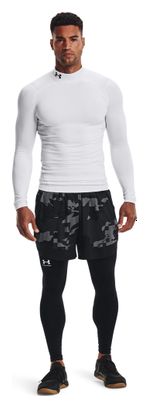 Camiseta de compresión de manga larga Under Armour ColdGear Armour blanco