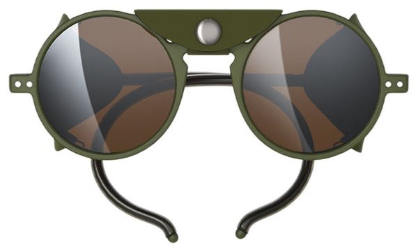 Izipizi GLACIER Pro Sonnenbrille in Khaki mit silber-braun verspiegelten Gläsern