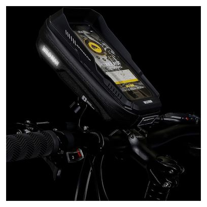 Sacoche de guidon vélo étanche PU+EVA+TPU avec pochette téléphone