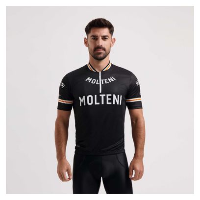 Maillot Manches Courtes Velo Rogelli Molteni - Homme - Noir