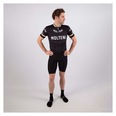 Maillot Manches Courtes Velo Rogelli Molteni - Homme - Noir