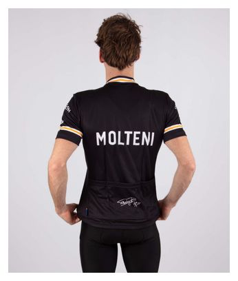 Maillot Manches Courtes Velo Rogelli Molteni - Homme - Noir