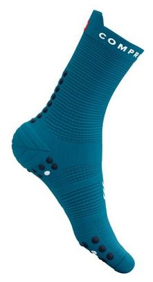 Chaussettes Compressport Pro Racing Socks v4.0 Run High Bleu/Gris