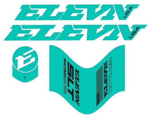 Elevn 22 Handlebars stickers Turquoise