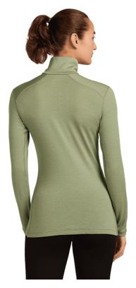 Women's 1/2 zip Icebreaker Merino 260 Tech Green Baselayer