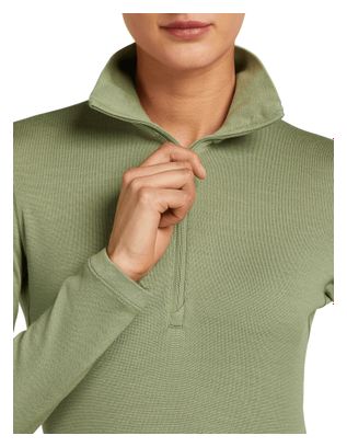 Women's 1/2 zip Icebreaker Merino 260 Tech Green Baselayer