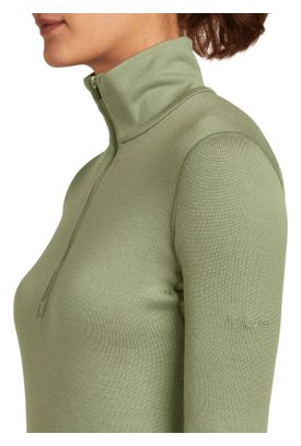 Women's 1/2 zip Icebreaker Merino 260 Tech Green Baselayer