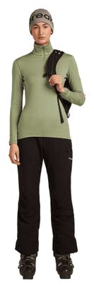 Women's 1/2 zip Icebreaker Merino 260 Tech Green Baselayer