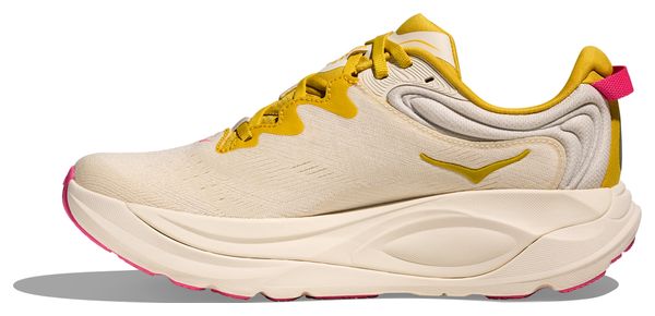 Hoka Gaviota 6 Beige/Yellow Women's Running Shoes