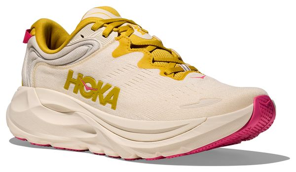 Hoka Gaviota 6 Beige/Yellow Women's Running Shoes