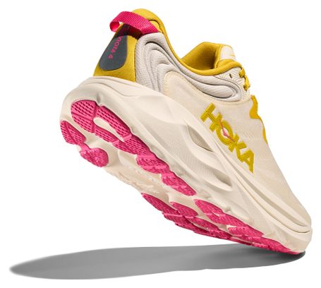 Hoka Gaviota 6 Beige/Yellow Women's Running Shoes