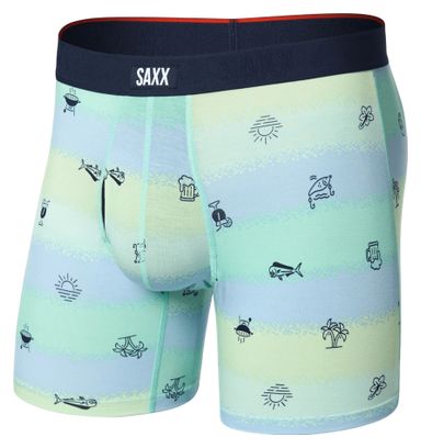 Boxer Saxx Vibe Xtra Soft Comfort Brief Fly blu/verde da uomo