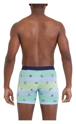 Boxer Saxx Vibe Xtra Soft Comfort Brief Fly blu/verde da uomo