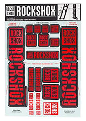 Rockshox Fork Stickers Kit 35 mm Rood