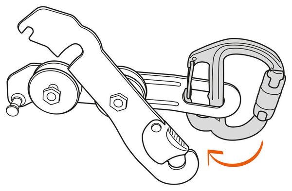 Mousqueton Petzl Freino Z Twist-Lock Gris