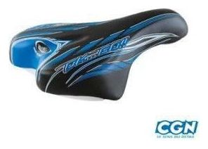 selle enfant kid 14/16/20 pouces monte grappa 996 ok go noir/bleu sans rail