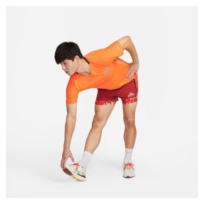 Maillot manches courtes Nike Dri-Fit Trail Solar Chase Orange