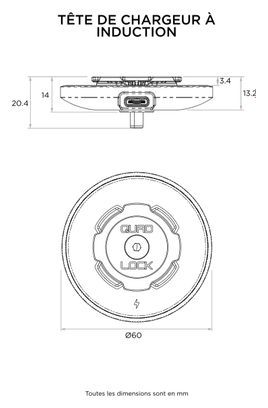 Chargeur Sans Fil Quad Lock Wireless Charging Head