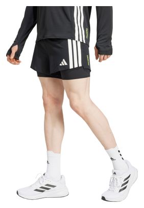Short 2 en 1 adidas adizero Noir Homme