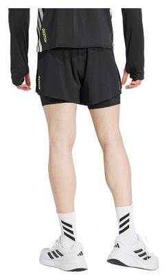 Short 2 en 1 adidas adizero Noir Homme