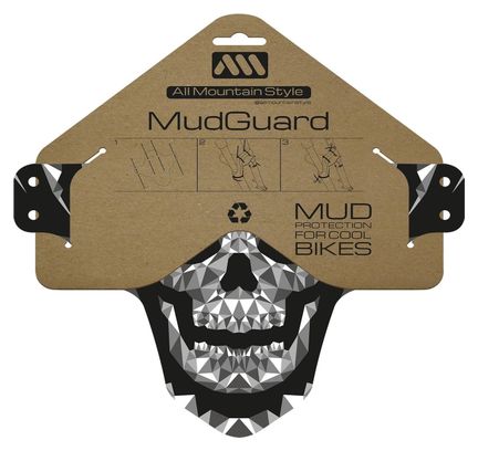 All Mountain Style AMS Front Mud Guard Skull Grey Black
