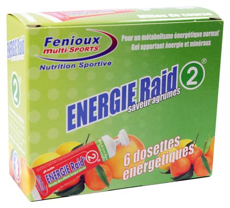 Energy Gels Fenioux Energie Raid 2 Citrus Fruits 6x27g