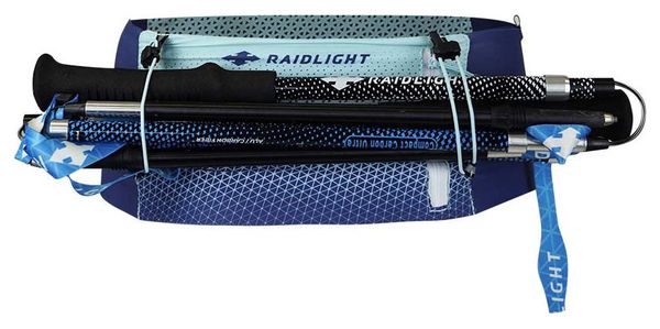 Raidlight Trail Running Gürtel mit 4 Taschen, Damen Blau