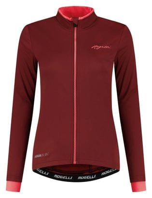 Veste Velo Hiver Rogelli Essential - Femme - Bordeaux/Corail