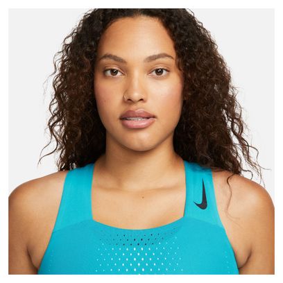 Women's Nike Dri-Fit ADV AeroSwift Blue crop tank top
