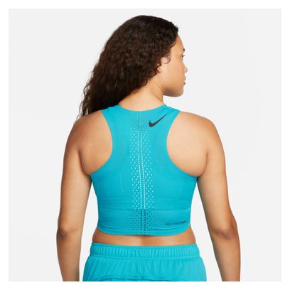 Women's Nike Dri-Fit ADV AeroSwift Blue crop tank