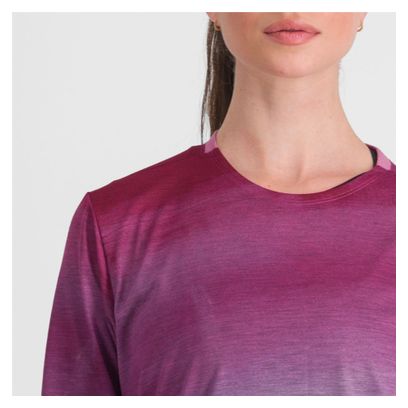 Maglia a manica lunga Sportful Flow Giara Donna Blu/Rosa M