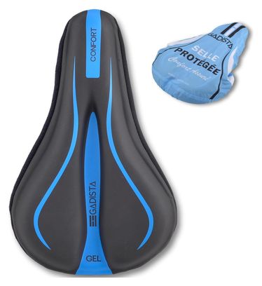 Housse de Selle de Vélo en Gel  Couvre Selle Velo Ultra Confortable pour VTT  Vélo de Route  E-Bike  et Vélo Spinning - Hommes et Femmes