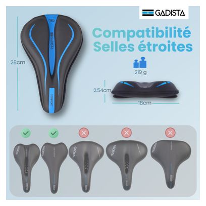 Housse de Selle de Vélo en Gel  Couvre Selle Velo Ultra Confortable pour VTT  Vélo de Route  E-Bike  et Vélo Spinning - Hommes et Femmes