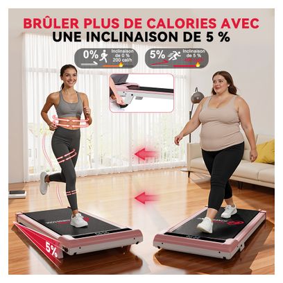 Tapis de marche Fitness Z3 compact sous bureau Rose