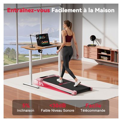 Tapis de marche Fitness Z3 compact sous bureau Rose