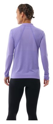 Compressport Lauf-T-Shirt mit halbem Reißverschluss, Winter Violet, Damen